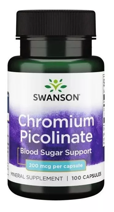 PICOLINATO DE CROMO 200MCG 100CAP SWANSON - 1