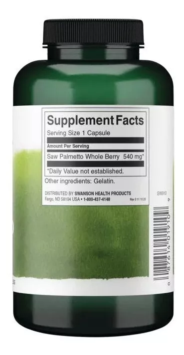SAW PALMETTO PALMA ENANA AMERICANA 540MG 250CAP - 2