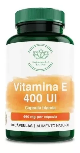 VITAMINA E NATURAL 90 SOFTGELS 400 UI D-ALFA TOCOFEROL - 1