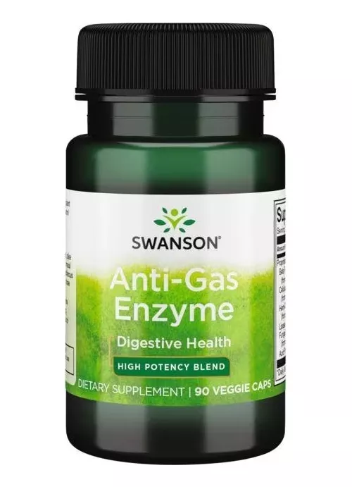 SUPLEMENTO ALIMENTICIO SWANSON ANTI-GAS ENZIME 90 CAPSULAS - 1