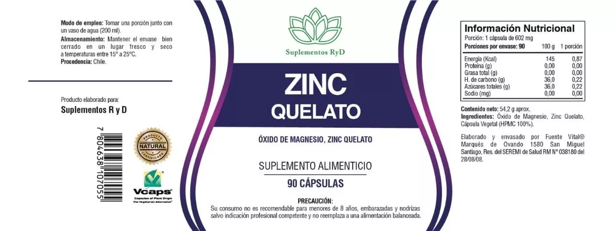 SUPLEMENTO ALIMENTICIO SWANSON ZINC QUELADO 90CAP RYD - 2