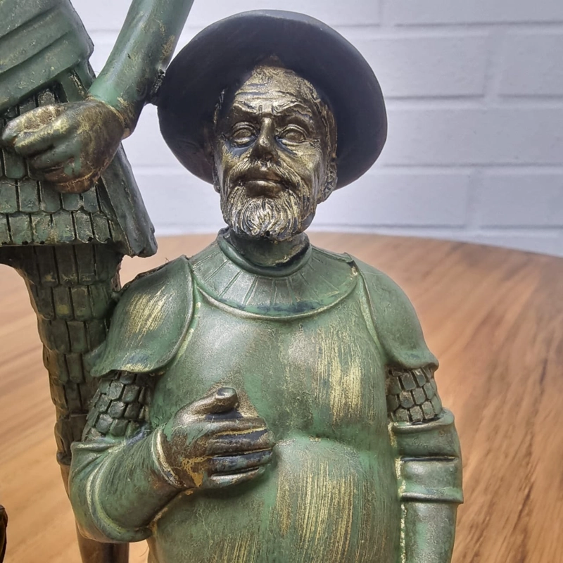 QUIJOTE DE LA MANCHA Y SANCHO 35 CM | Bronce - 5
