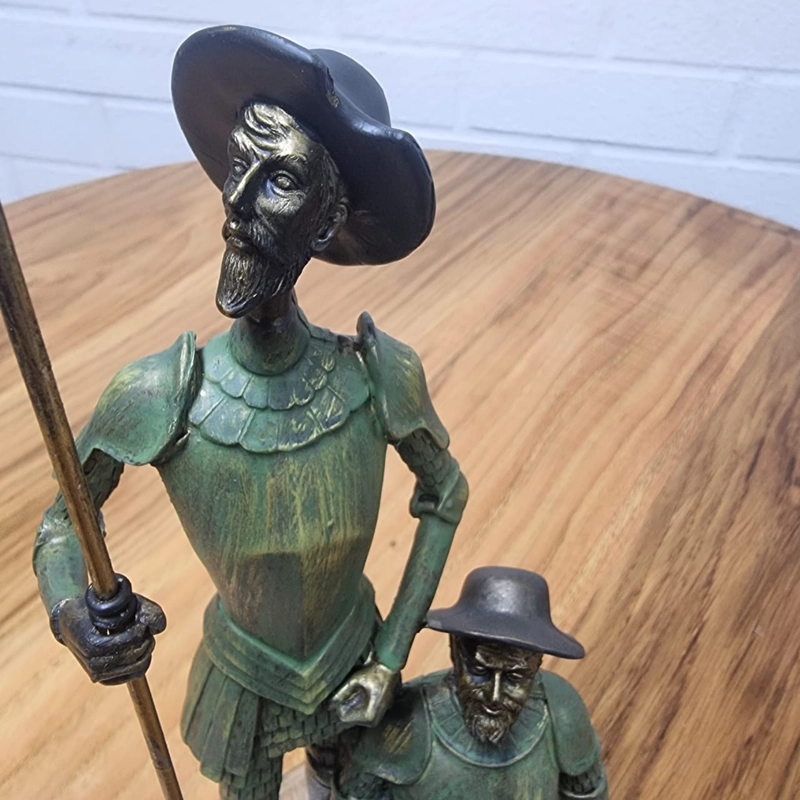 QUIJOTE DE LA MANCHA Y SANCHO 35 CM | Bronce - 6