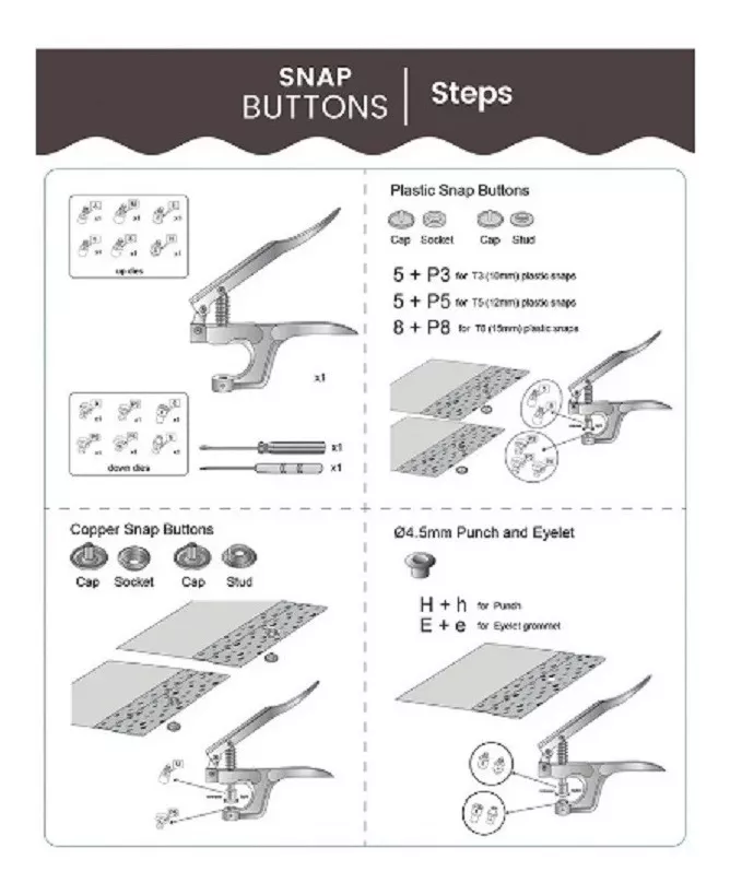 PINZA REMACHADORA PARA BROCHES PLASTICOS SNAP MAS 270 BROCHE - 3