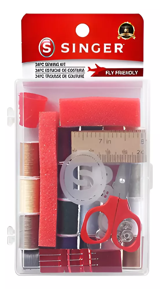 KIT SINGER COSTURA VIAJE 20 HILOS NEGRO - 1