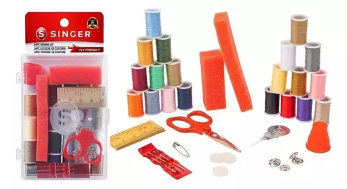 KIT SINGER COSTURA VIAJE 20 HILOS NEGRO - 2