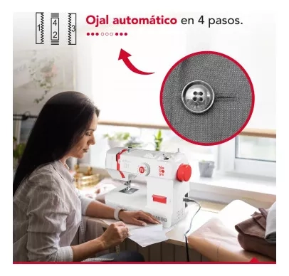MÁQUINA DE COSER 12 PUNTADAS NAGOYA SM 698 COLOR BLANCO - 5