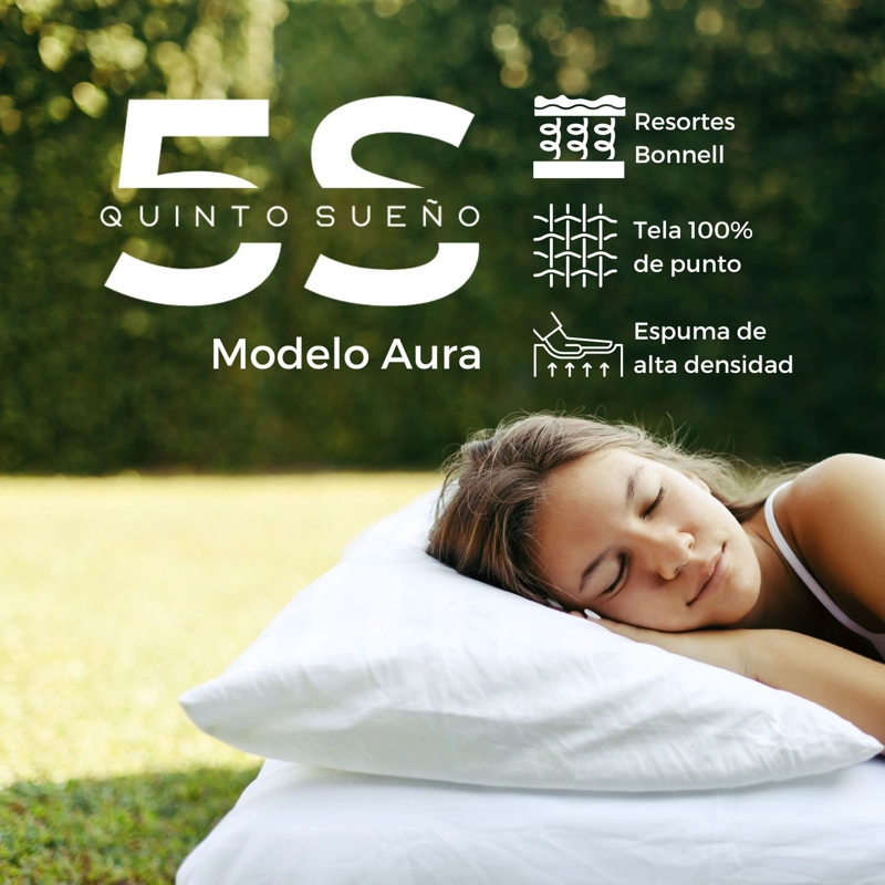 CAMA EUROPEA 2 PLAZAS + RESPALDO TUBULAR MADERA GRIS - 2