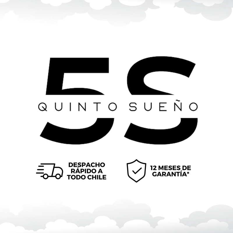 CAMA EUROPEA 5° SUEÑO 2 PLAZAS + RESPALDO TUBULAR MADERA EN COLOR NEGRO - 4
