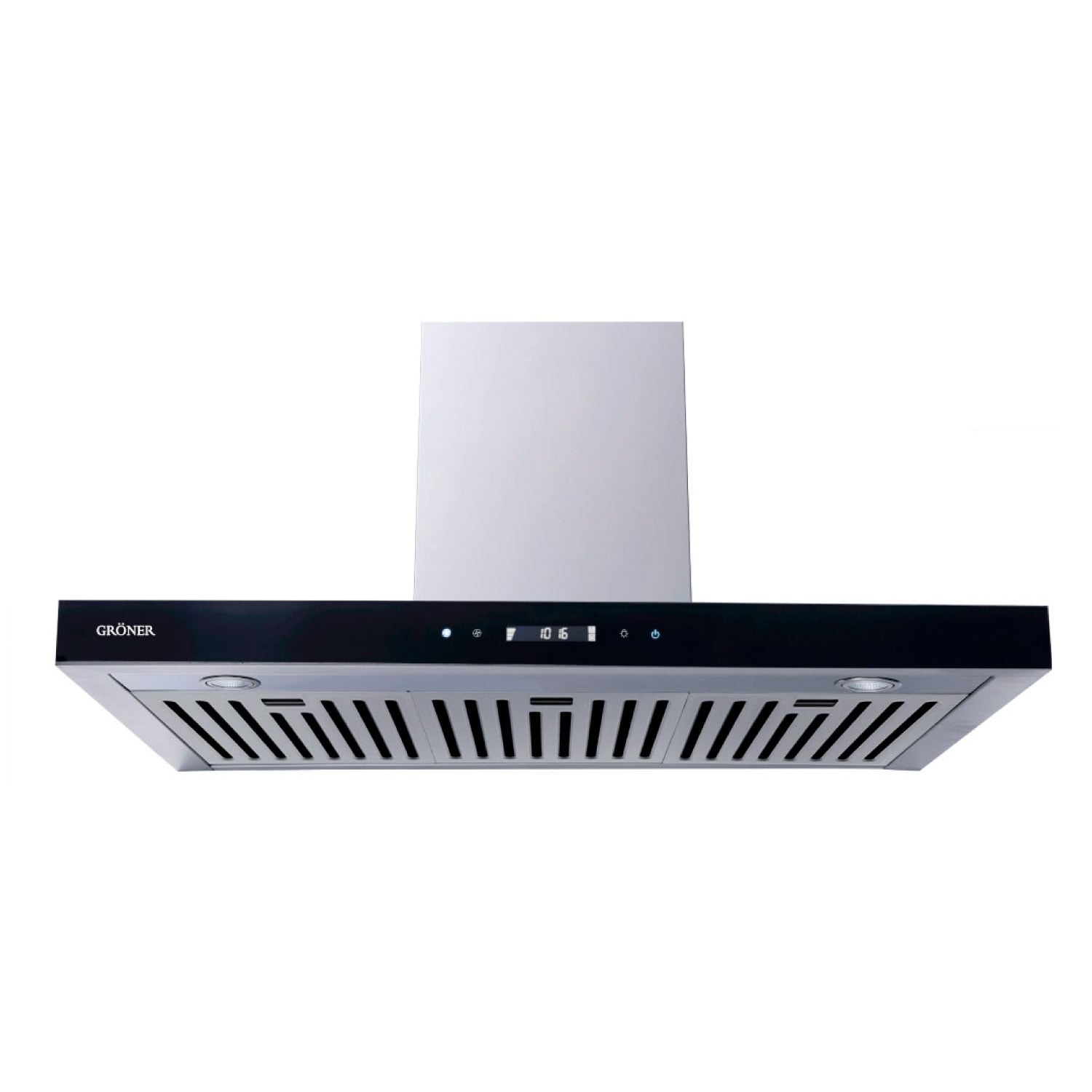 CAMPANA GRÖNER ANCHO 90 CM QCH90 DECORATIVA DIGITAL INOX 550 M3/H - 1