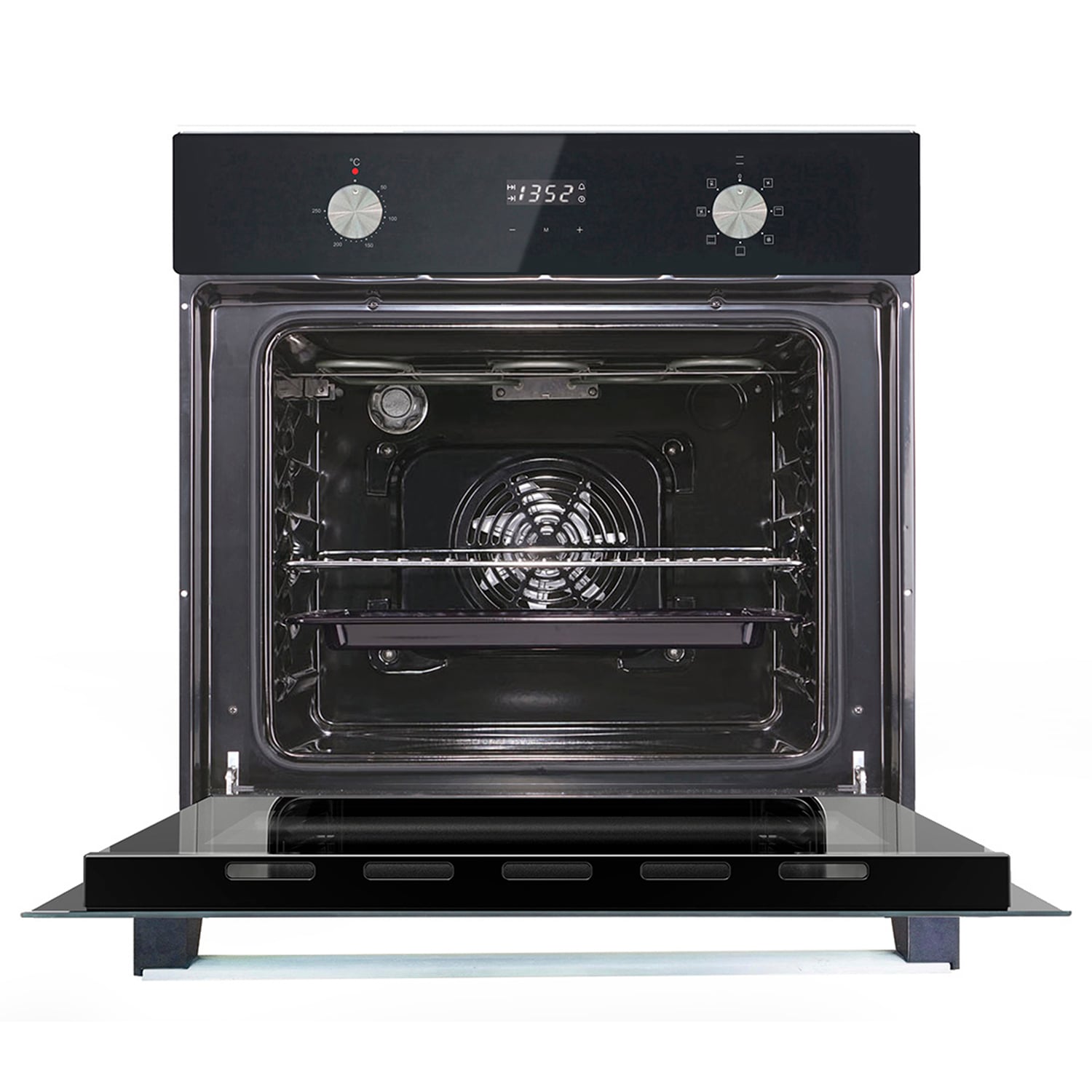 HORNO ELÉCTRICO EMPOTRABLE GRÖNER BLACK TRIPLE VIDRIO 7F 56L - 5