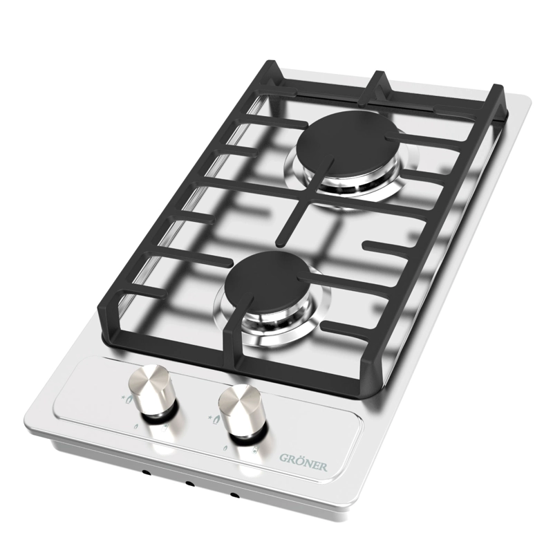 ENCIMERA A GAS GRÖNER 2 PLATOS QEG2 INOXIDABLE - 3