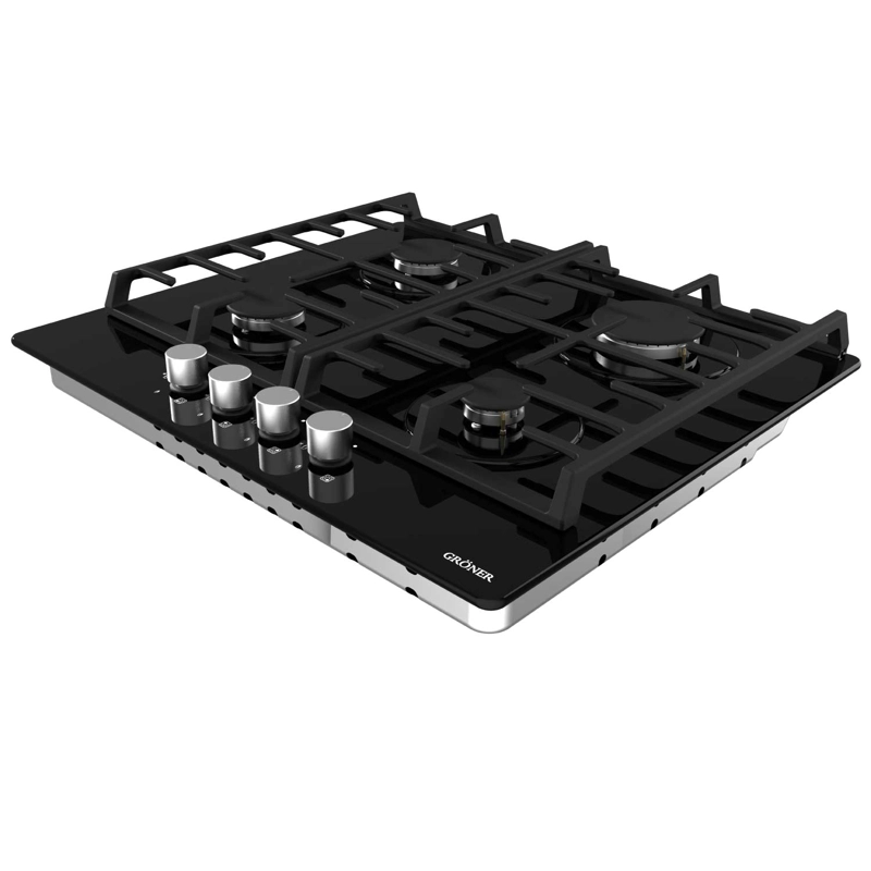 ENCIMERA A GAS GRÖNER 4 PLATOS QEG4V VITRO - 3
