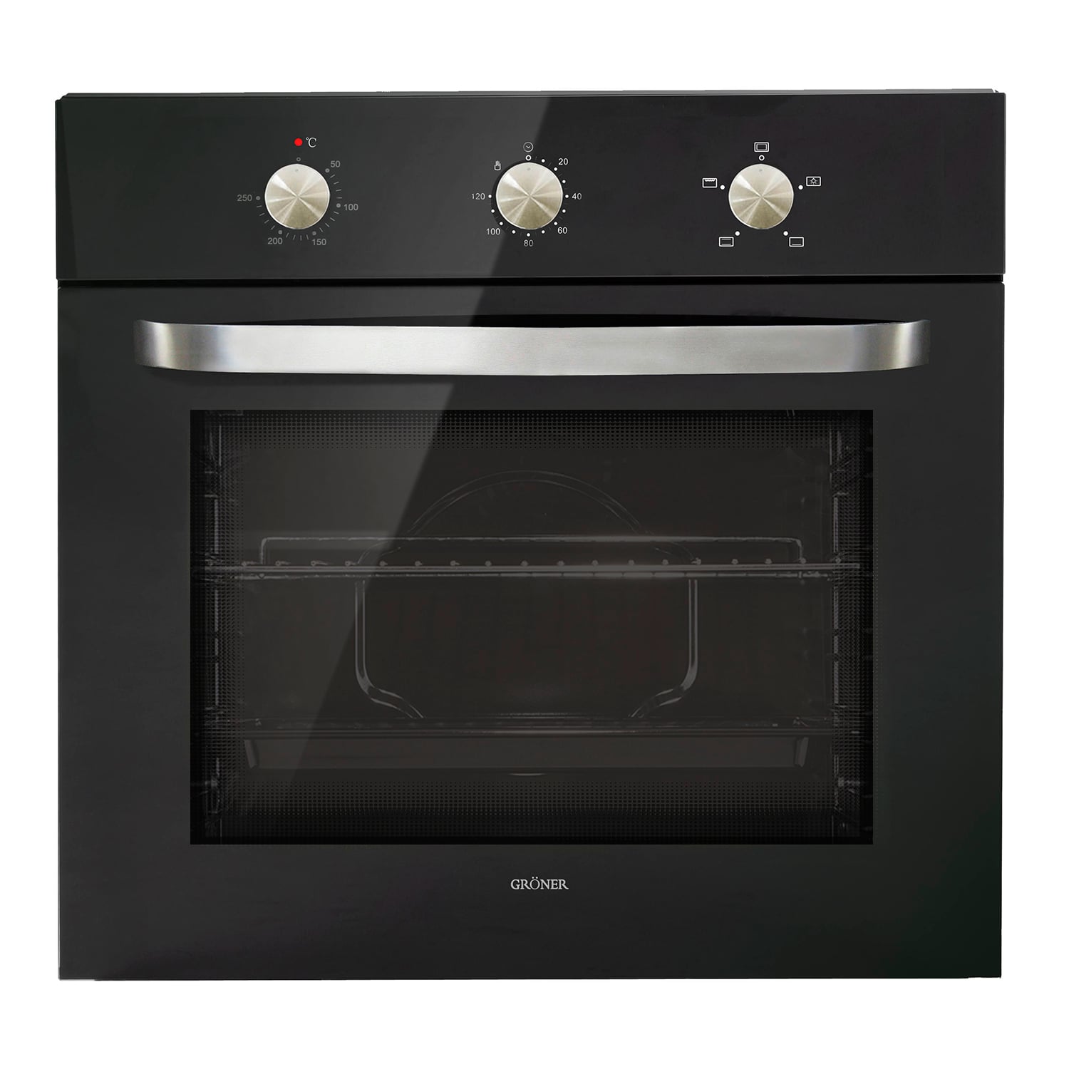 HORNO ELÉCTRICO EMPOTRABLE GRÖNER BLACK 4F 56L - 2