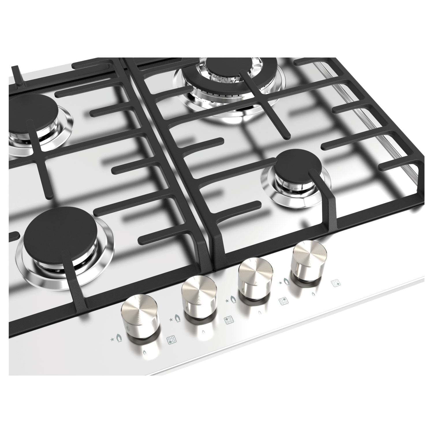 ENCIMERA A GAS GRÖNER 4 PLATOS QEG4 INOXIDABLE - 4