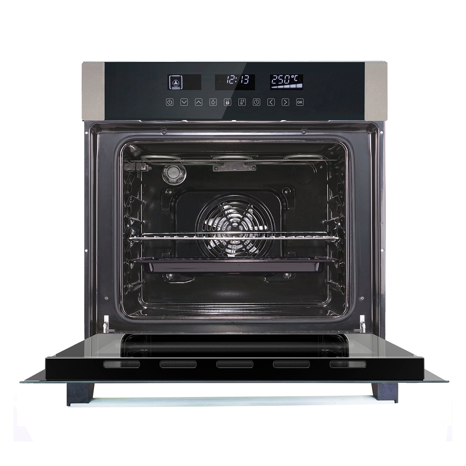 HORNO ELÉCTRICO GRONER EMPOTRABLE 59L QH59DSST INOX TOUCH TRIPLE VIDRIO 10F - 3