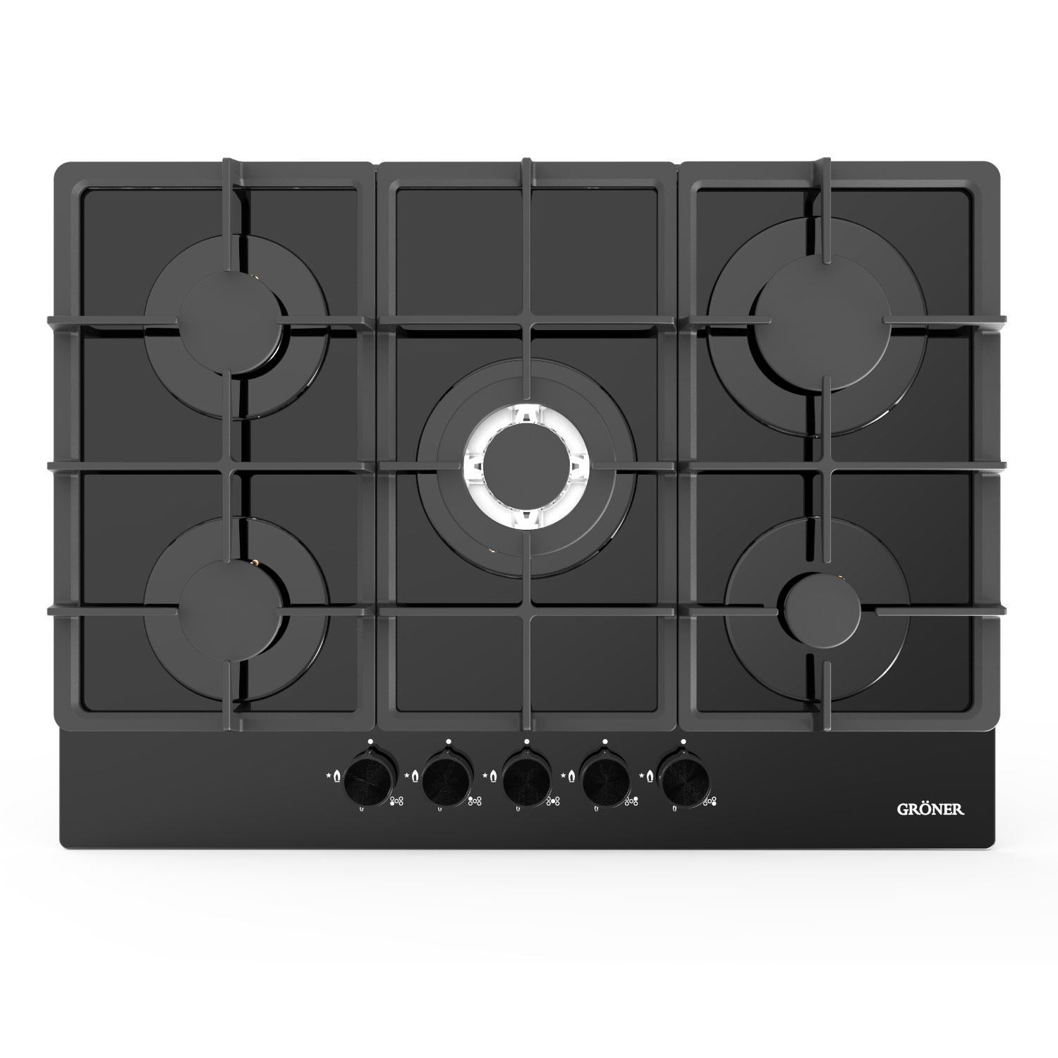 ENCIMERA A GAS GRÖNER 5 PLATOS QEG5VL VITRO - 1