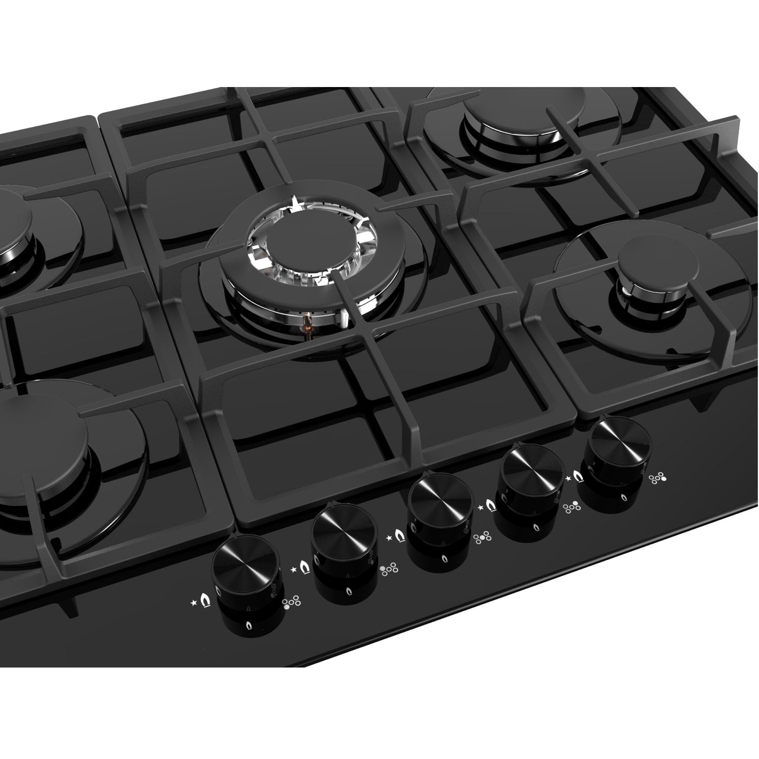 ENCIMERA A GAS GRÖNER 5 PLATOS QEG5VL VITRO - 5