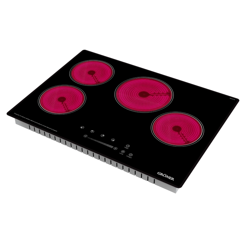 ENCIMERA VITROCERAMICA GRÖNER TOUCH BLACK 4Q - 4