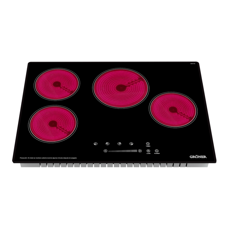 ENCIMERA VITROCERAMICA GRÖNER TOUCH BLACK 4Q - 5