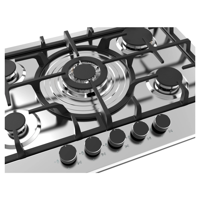 ENCIMERA A GAS GRÖNER 5 PLATOS QEG5W INOXIDABLE DELUXE - 3