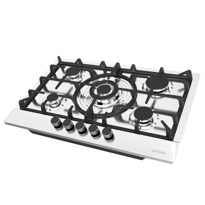 ENCIMERA A GAS GRÖNER 5 PLATOS QEG5W INOXIDABLE DELUXE - 4