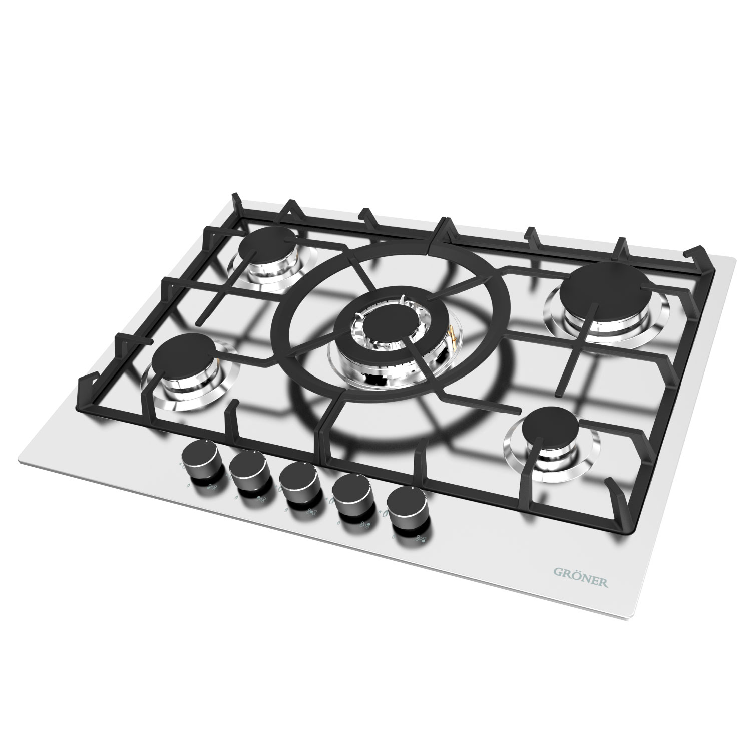 ENCIMERA A GAS GRÖNER 5 PLATOS QEG5 INOXIDABLE - 5