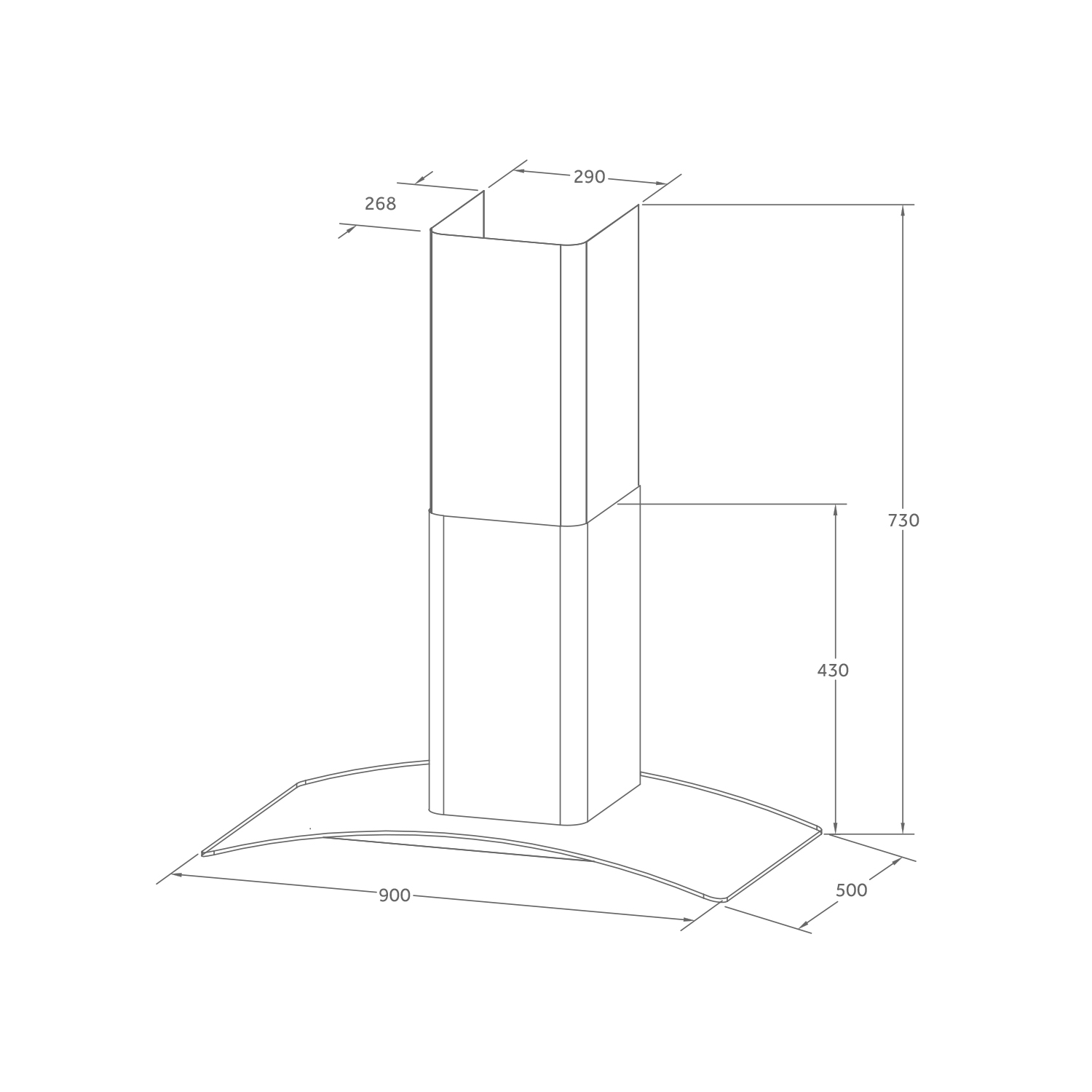 CAMPANA GRONER DECORATIVA BLACK TOUCH 90CM - 5