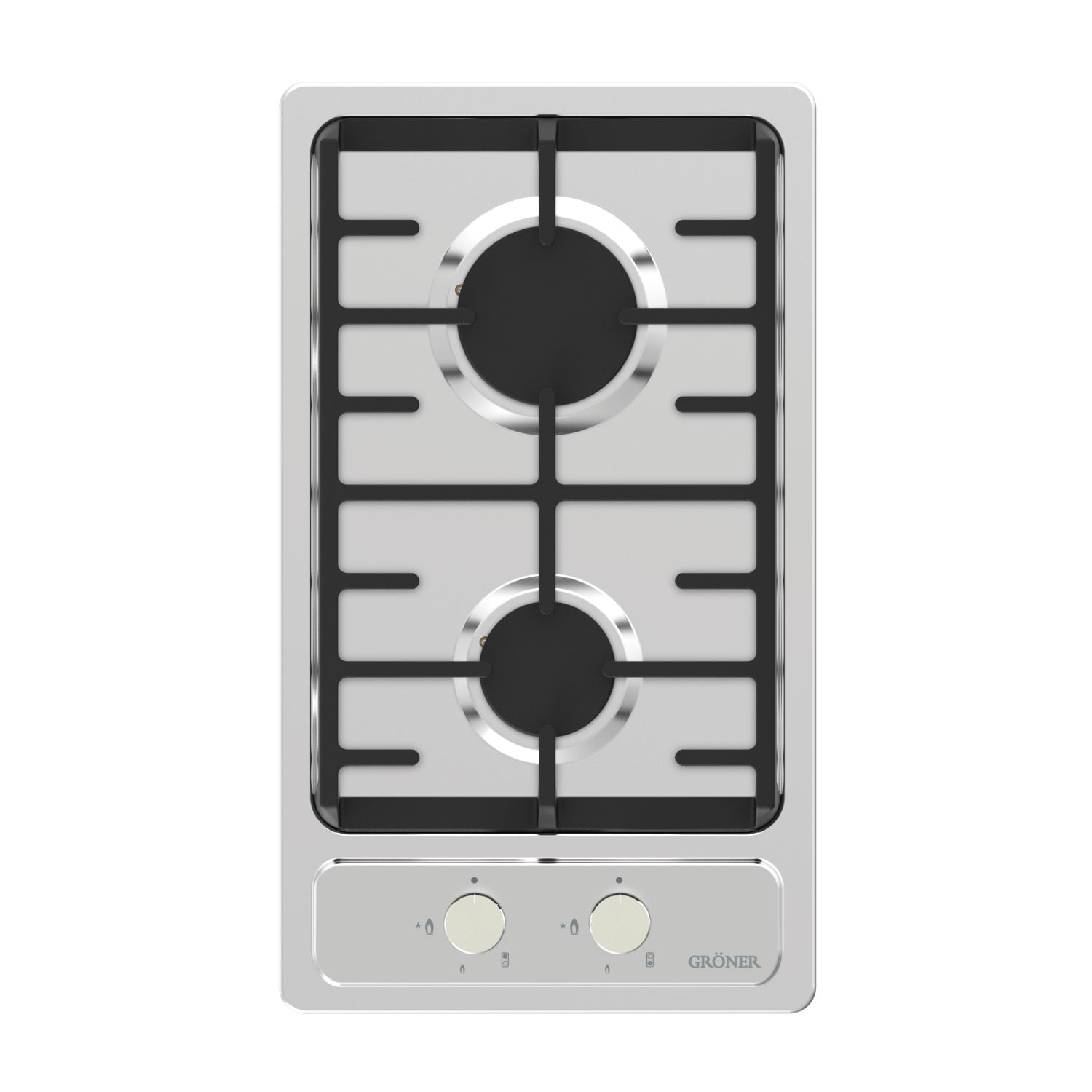 COMBO A GAS GRONER 2 PLATOS KITIG2Q INOXIDABLE - 3