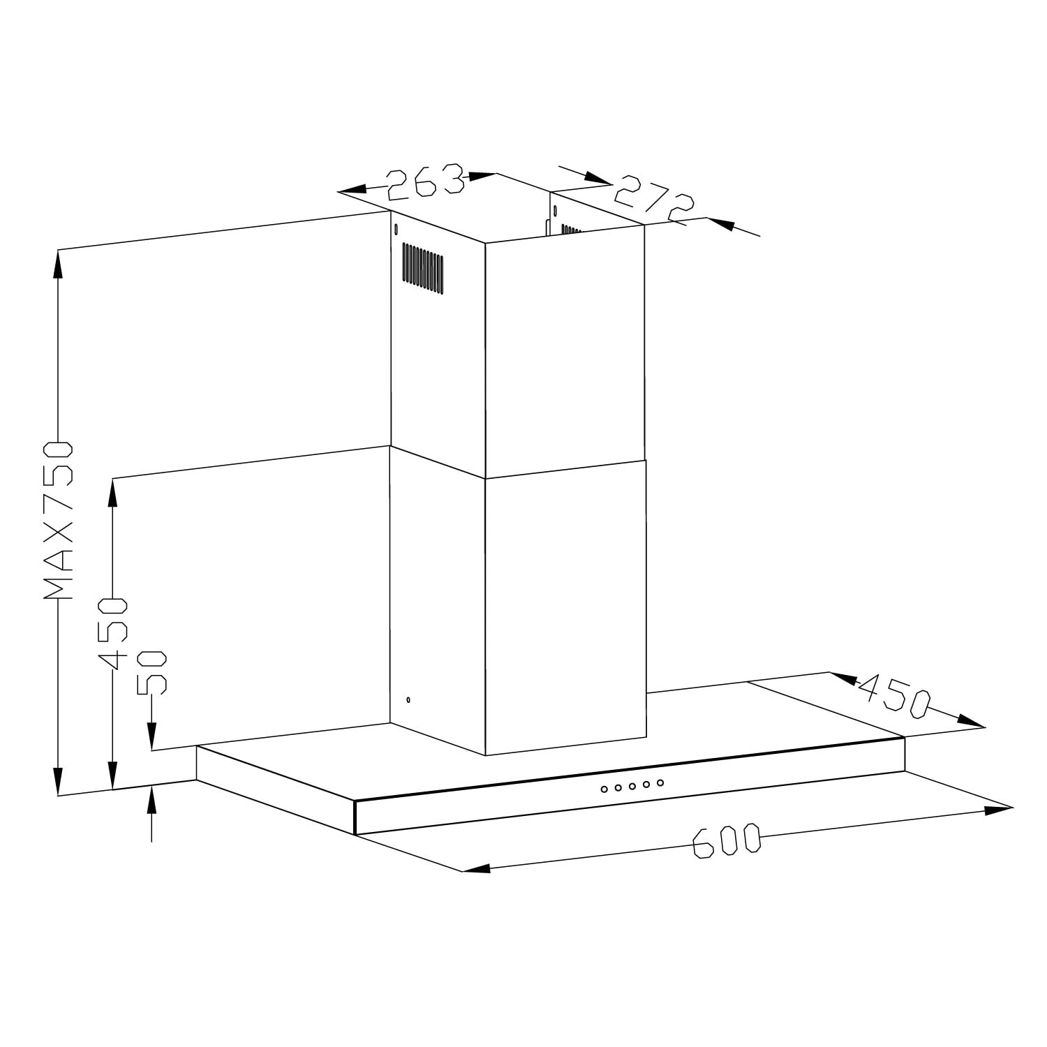CAMPANA DECORATIVA GRÖNER INOX ST 60CM. - 6