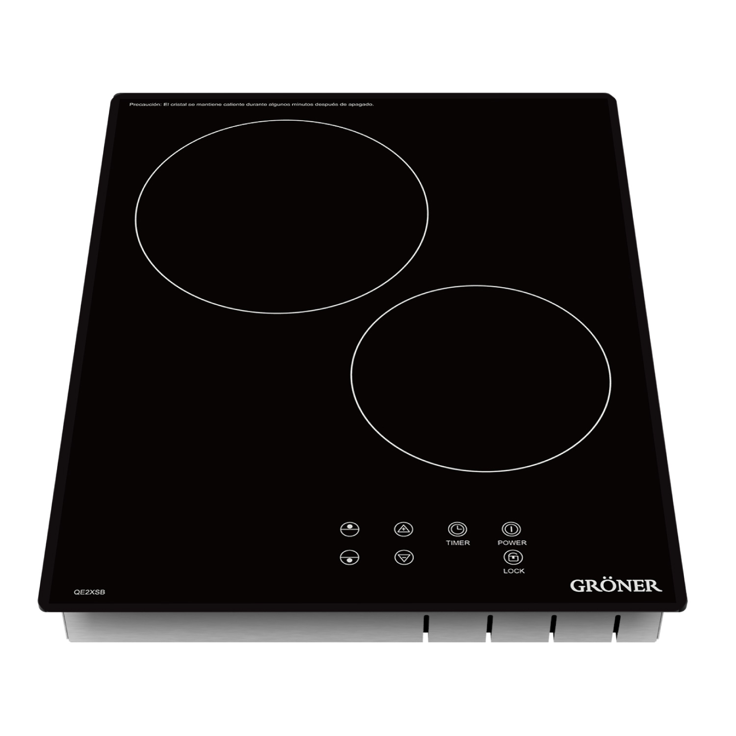 ENCIMERA VITROCERÁMICA GRÖNER TOUCH BLACK XS 2Q - 1