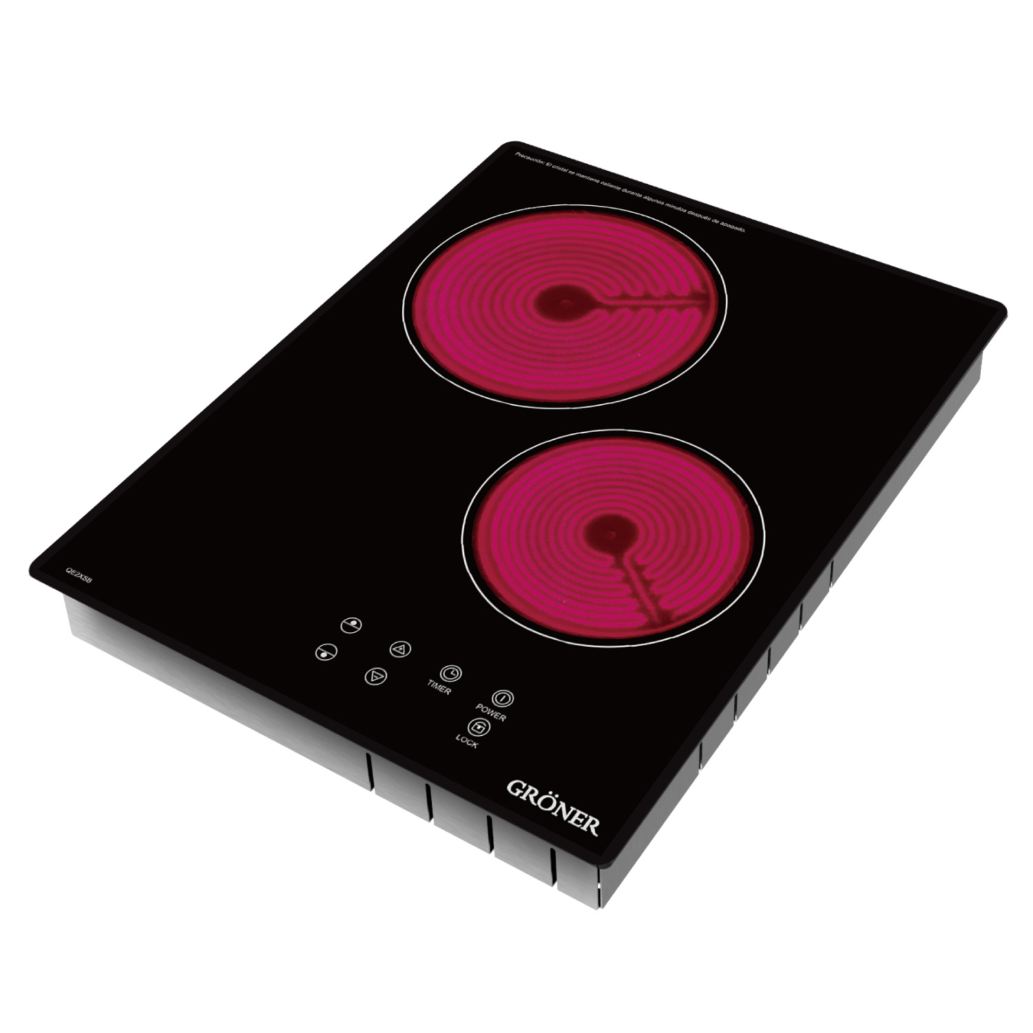 ENCIMERA VITROCERÁMICA GRÖNER TOUCH BLACK XS 2Q - 4