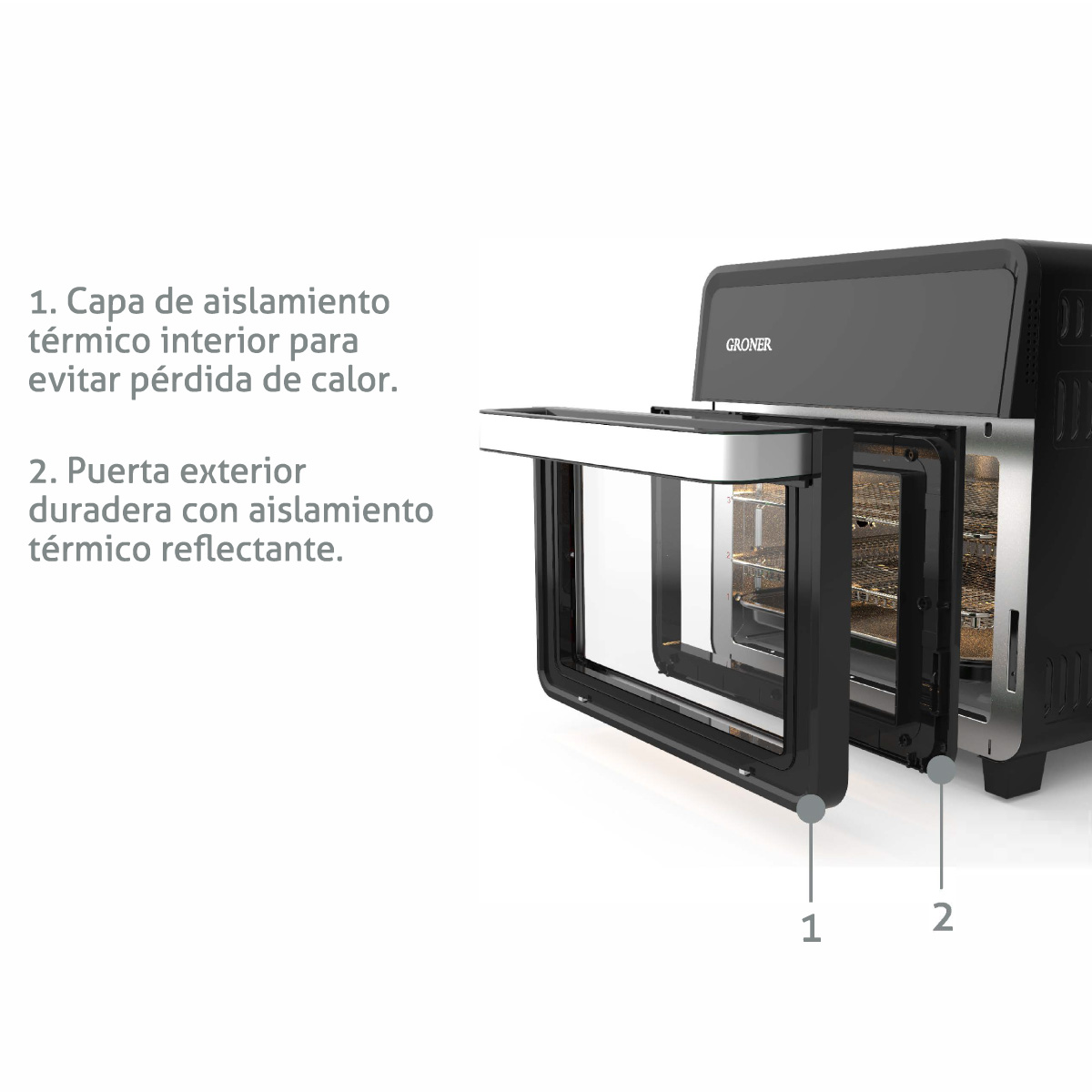 HORNO FREIDORA DE AIRE GRONER GRÖNER 16L - 5