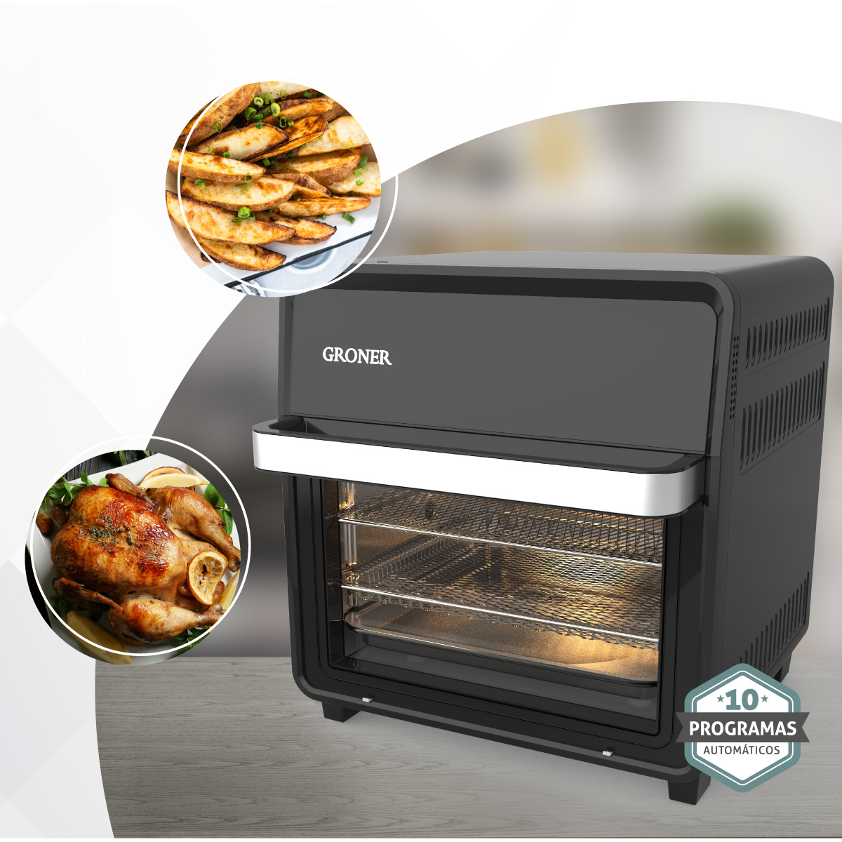 HORNO FREIDORA DE AIRE GRONER GRÖNER 16L - 8