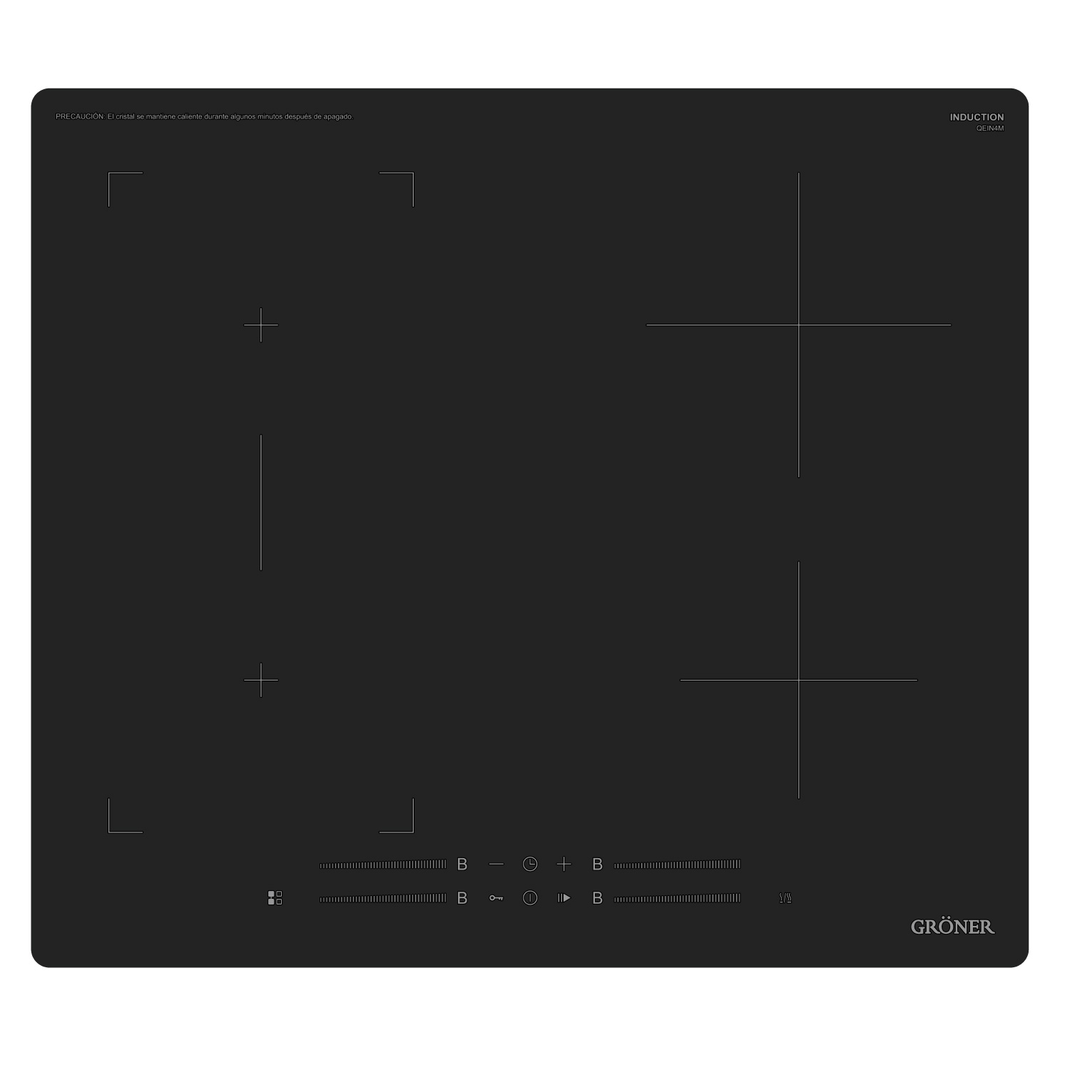 ENCIMERA INDUCCION GRÖNER MATTE BLACK 4Q - 3