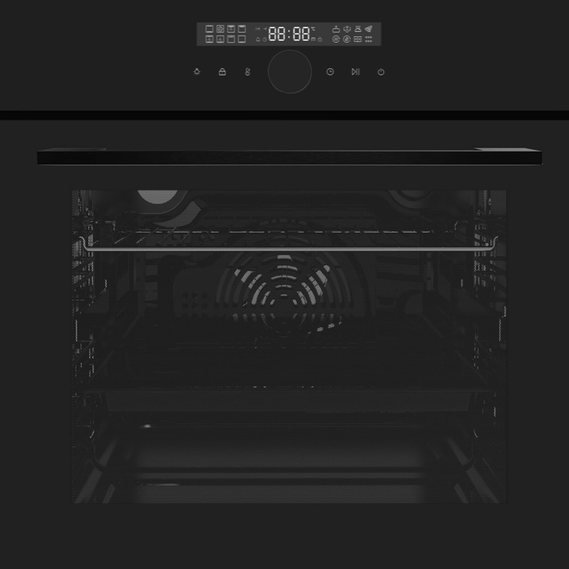 HORNO ELE CTRICO EMPOTRABLE GRÖNER DELUXE AIR FRY BLACK MATTE 16F 76L - 11
