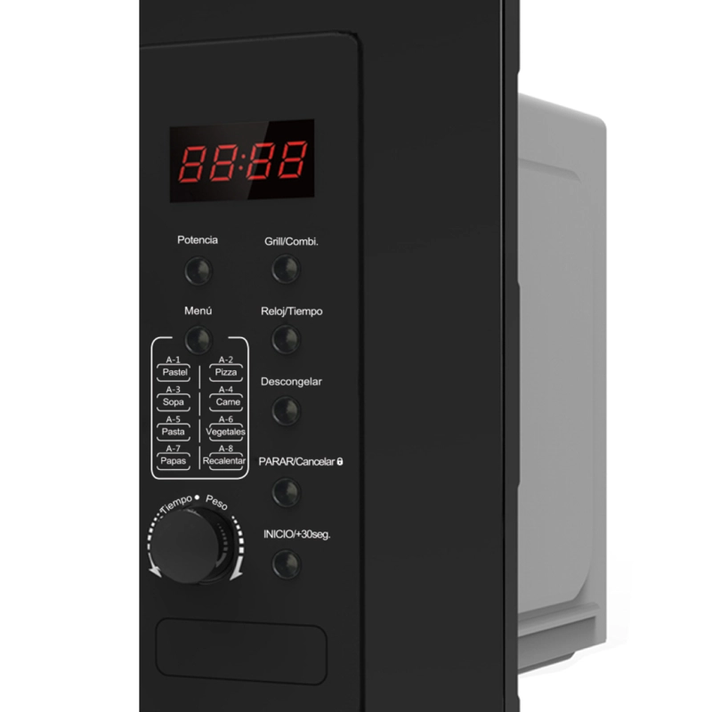 HORNO MICROONDAS EMPOTRABLE NEGRO 25L - 6