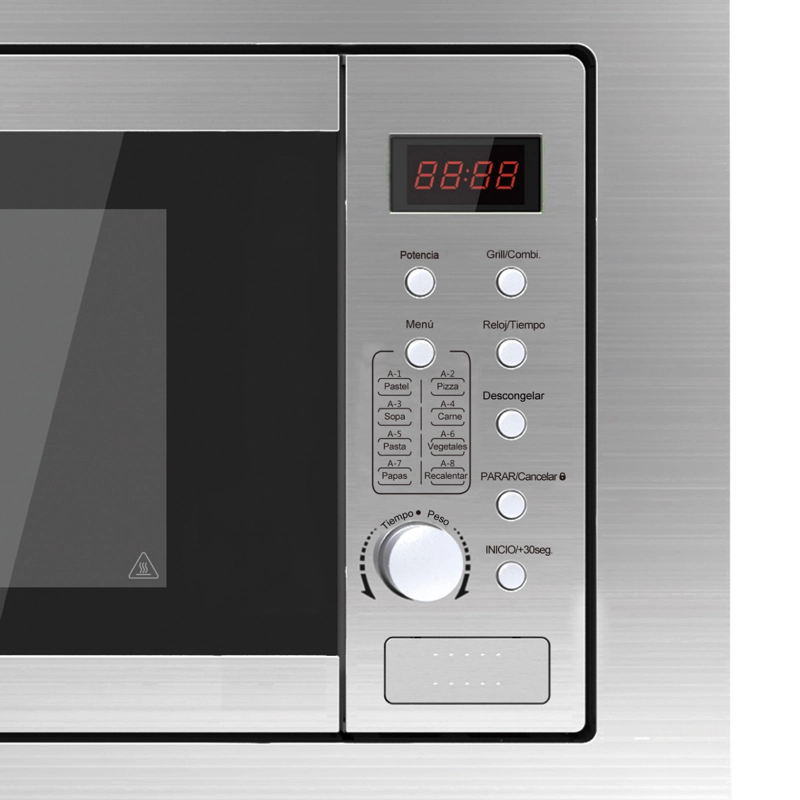 HORNO MICROONDAS EMPOTRABLE ACERO INOXIDABLE 25L - 6