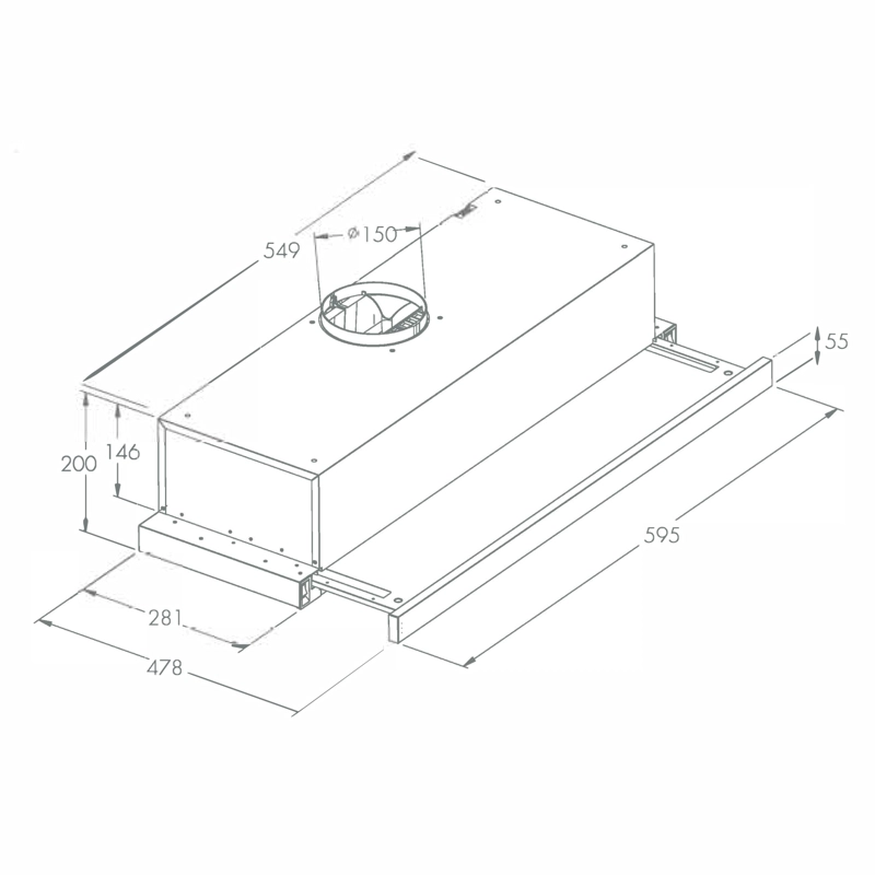 CAMPANA TELESCOPICA GRÖNER INOX T60L - 6