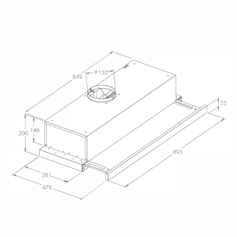 CAMPANA RETRACTIL GRÖNER BLACK T90 - 5