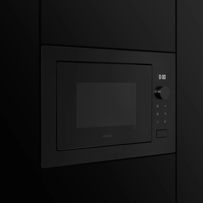 HORNO MICROONDAS EMPOTRABLE GRÖNER BLACK MATTE GRILL 25L - 4