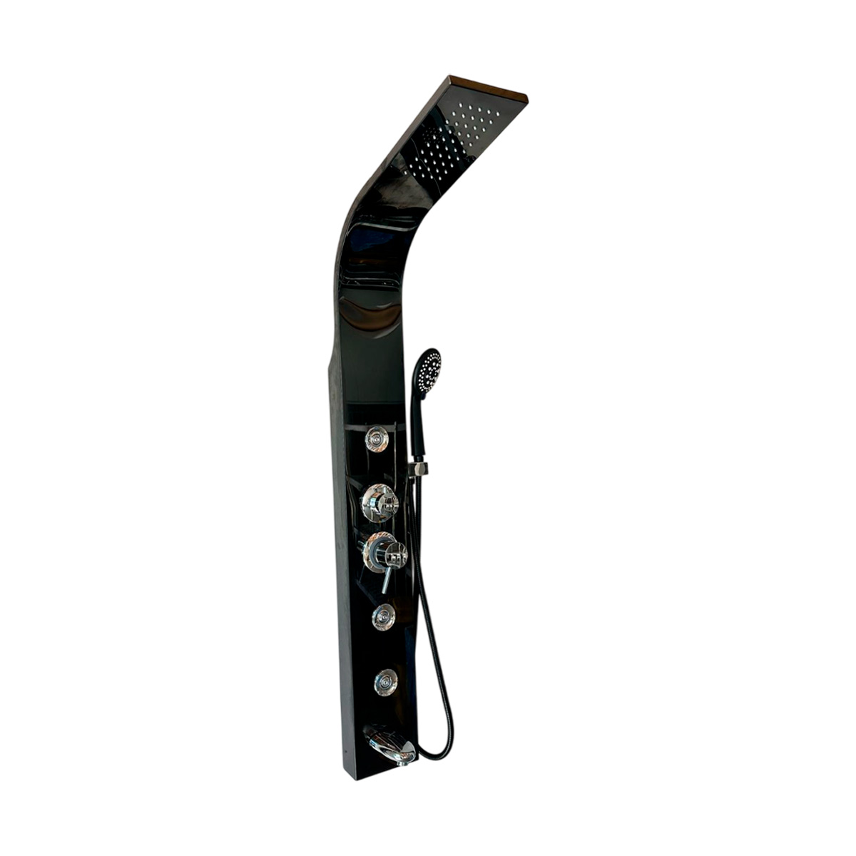 COLUMNA DUCHA BLACK 3 JETS DUCHA CENTRAL Y MANUAL 120 X 15 CM - 1