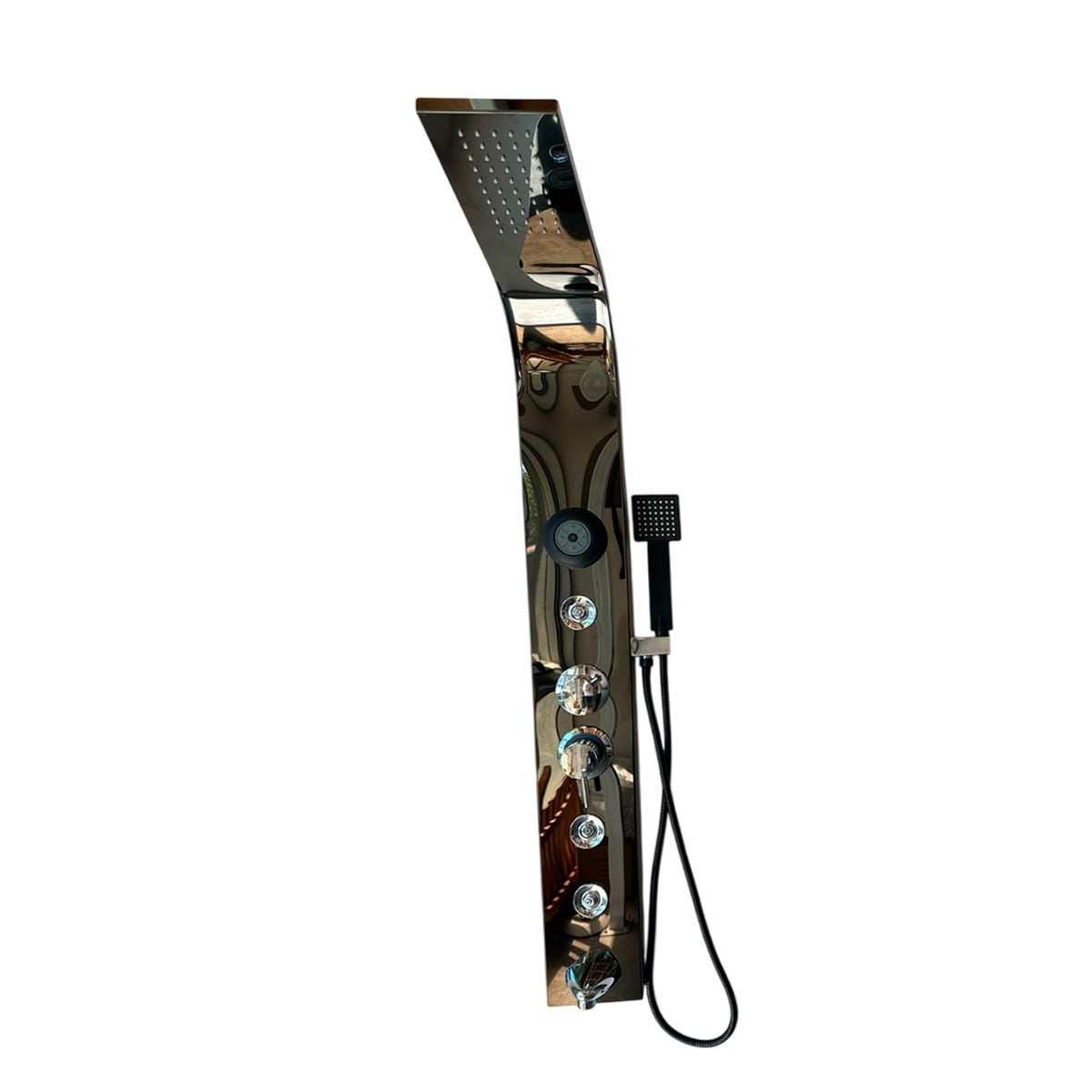 COLUMNA DUCHA BLACK CENTRAL Y MANUAL 120 X 15 CM CON BLUETOOTH - 2