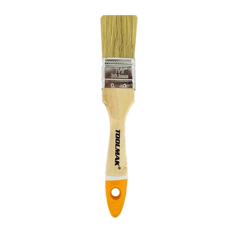 BROCHA PARA PINTAR 1.5 PULGADAS (38MM) MANGO MADERA TOOLMAK TMK19289 - 1