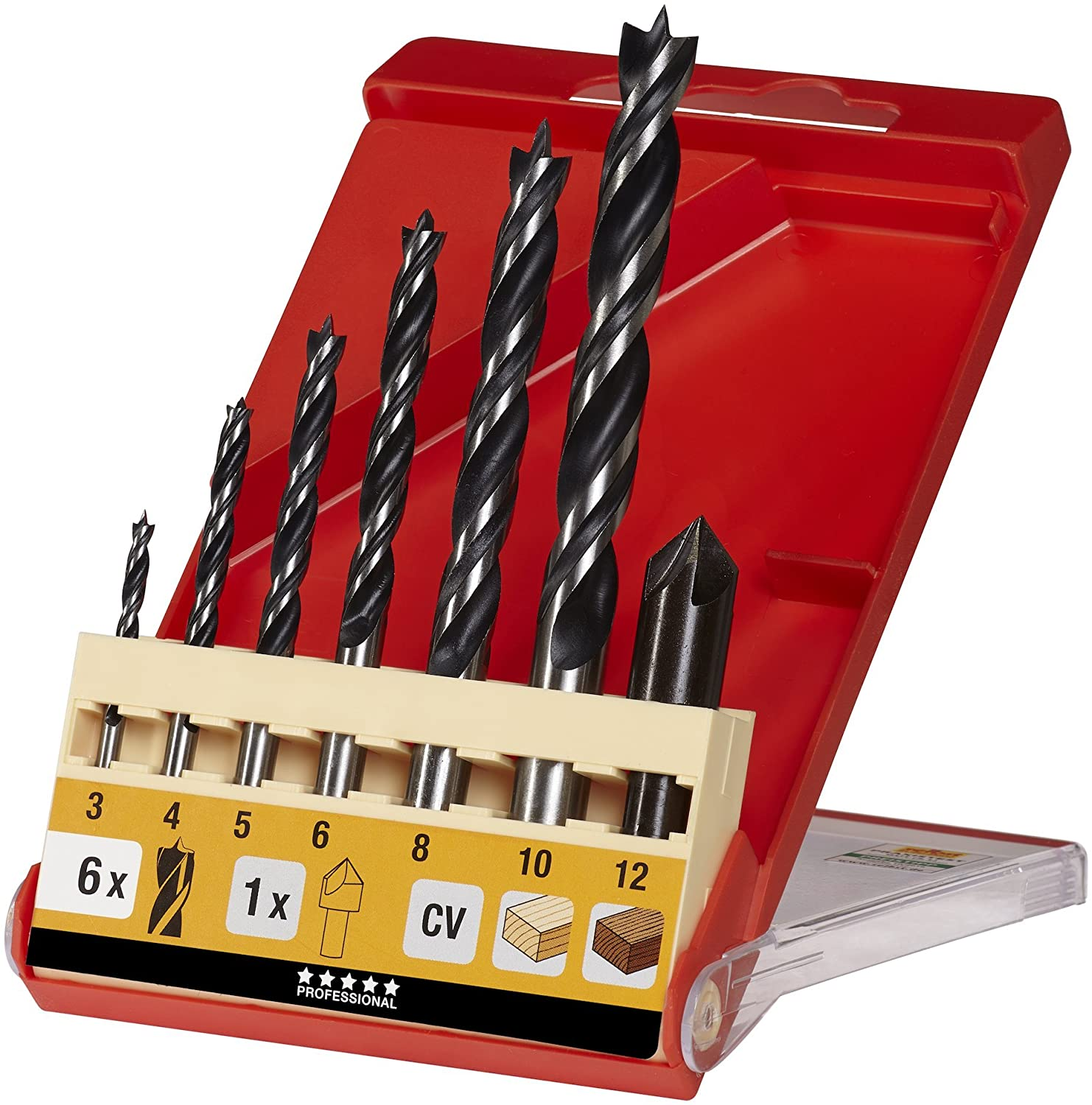 KIT SET JUEGO BROCAS PARA MADERA 7 PIEZAS KWB 514200 - 2