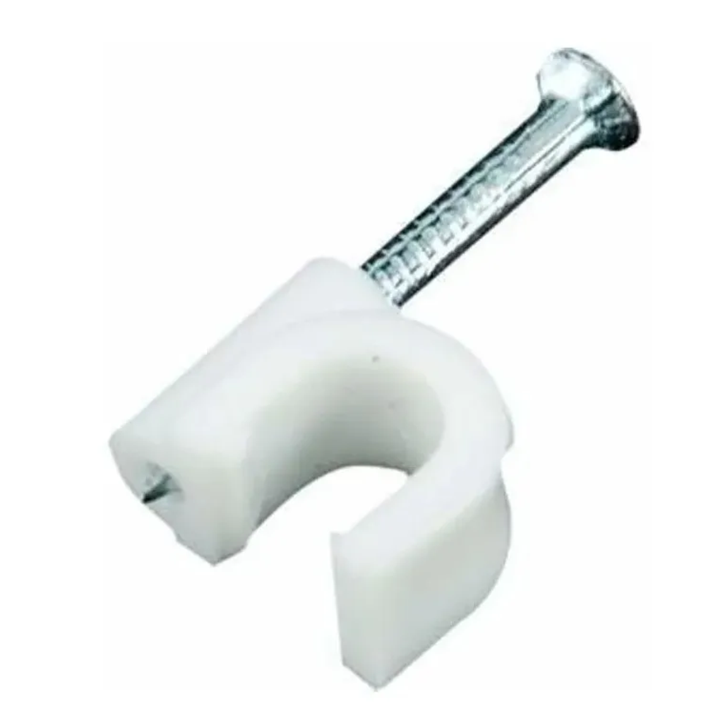 GRAPA GRAMPA RG6 CABLE 9MM BLANCO 100 UNIDADES TOOLMAK TMK19331 - 2