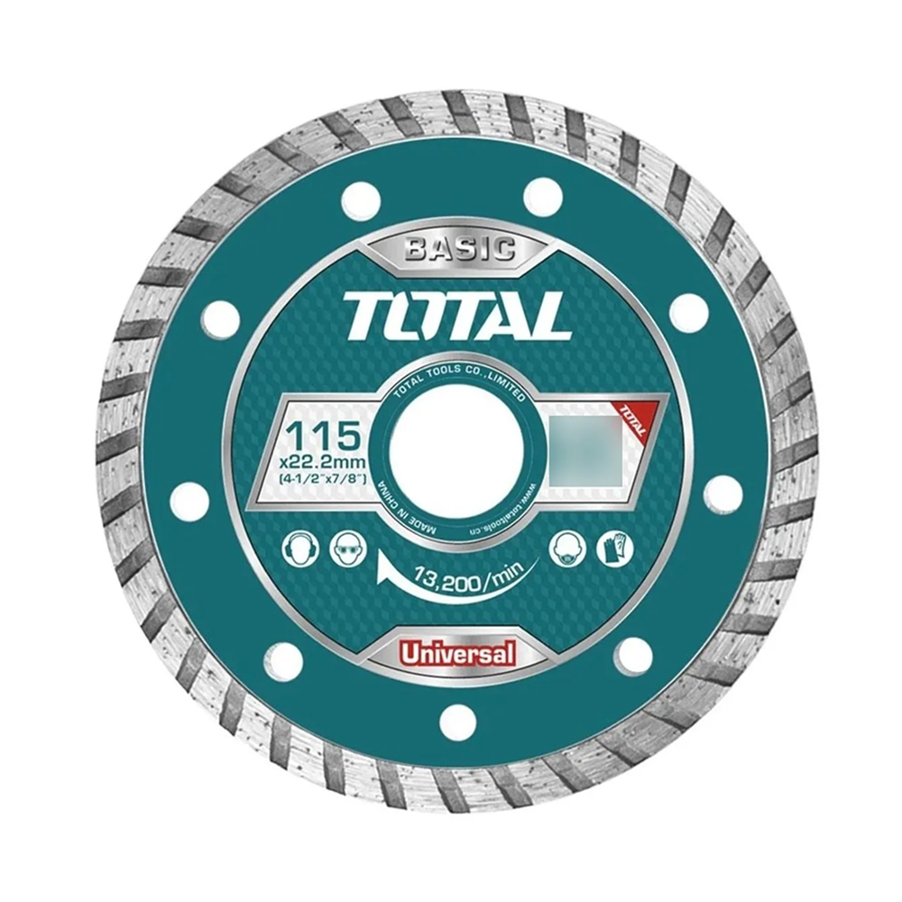 DISCO DE CORTE DIAMANTADO TURBO 4 1/2 115MM TOTAL TAC2131153 - 1