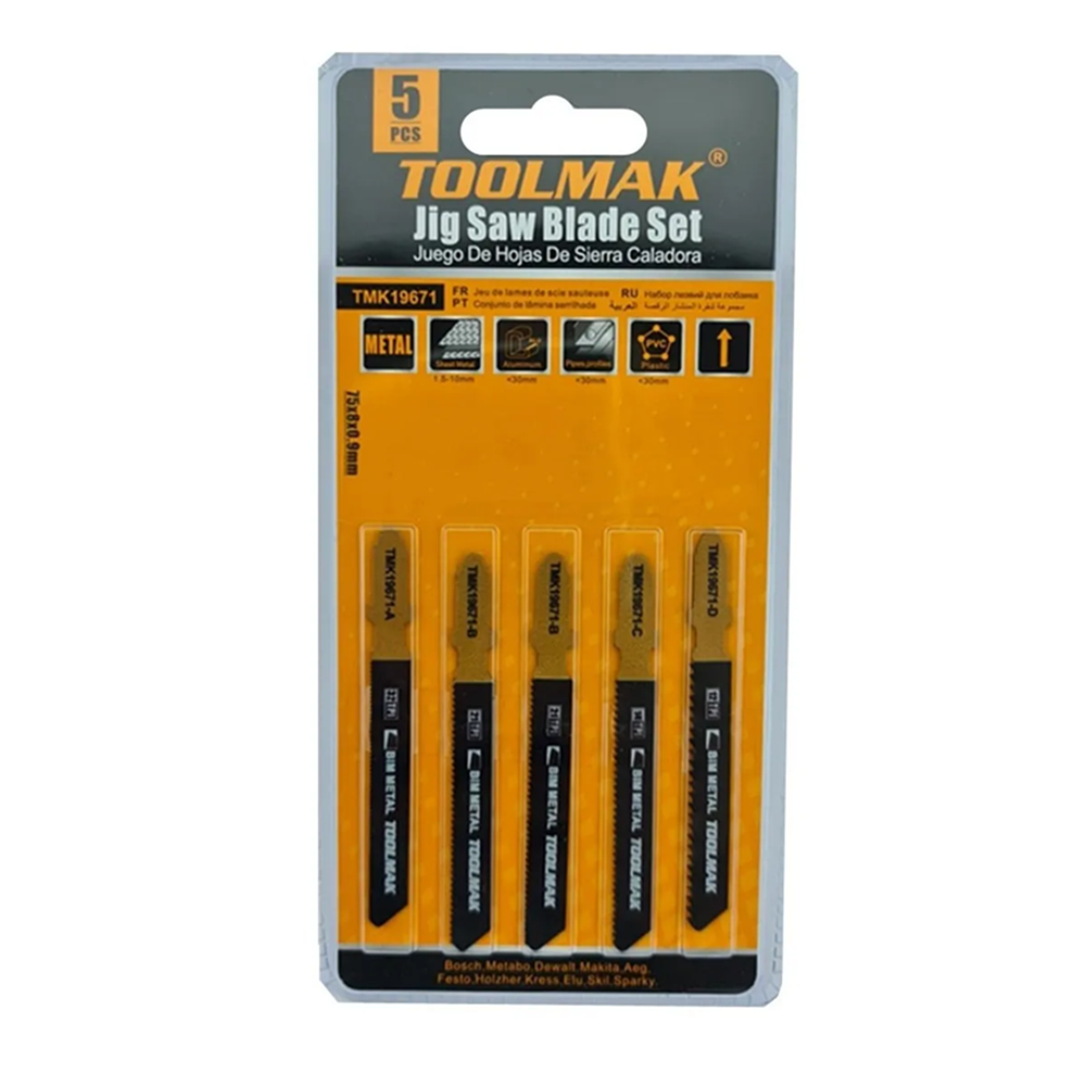 SET HOJAS TOOLMAK TMK19671 BI METAL P/ SIERRA CALADORA 5PCS - 1