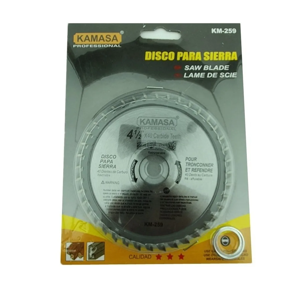 DISCO SIERRA CIRCULAR 4 1/2 PULGADAS 40 DIENTES KAMASA KM259 - 1