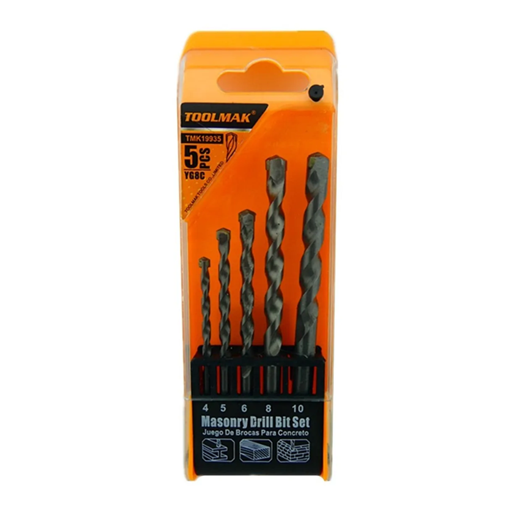 KIT SET JUEGO BROCAS PARA CONCRETO 5 PIEZAS TOOLMAK TMK19935 - 1